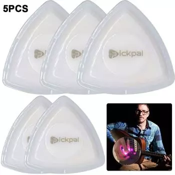 Светящиеся медиаторы со светодиодной подсветкой, светящийся басовый медиатор (белый)