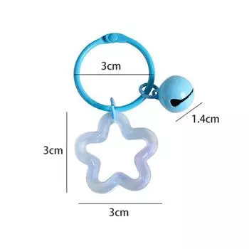 Светящиеся металлические брелоки с открытой пряжкой в виде полых звездных колокольчиков, цветные брелки для рюкзака, подвески, автомобильные ключи, аксессуары