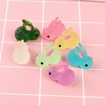 Светящиеся мини-смоляные игрушки для приборной панели автомобиля, куклы, фигурки, украшения для дома и сада синий