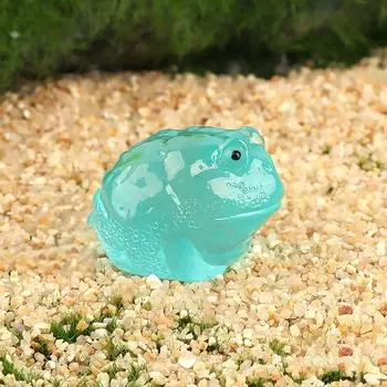 Светящиеся миниатюры жаба светится ночью милые животные аквариум мох микроландшафт украшение синий