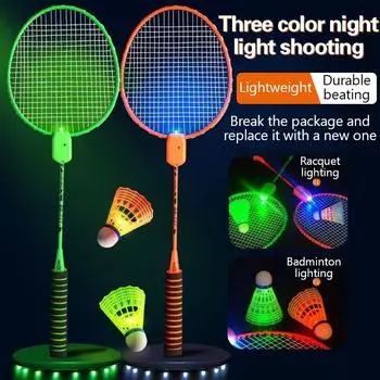 Светящиеся мячи для бадминтона из вспененного пластика, спортивные воланы для бадминтона, цветные светящиеся воланы для детей, светодиодный набор для бадминтона A