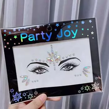 Светящиеся наклейки, красивые декоративные съемные безболезненные привлекательные аксессуары для Хэллоуина, временная татуировка из смолы и драгоценных камней для вечеринки K