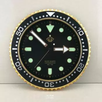 Светящиеся настенные часы, светящиеся в темноте, бесшумные, не тикающие, золотые настенные часы для спальни, офиса, настенный декор, работающие от батареек зелёный