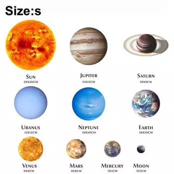 светящиеся планеты солнечной системы светятся в темноте настенная наклейка