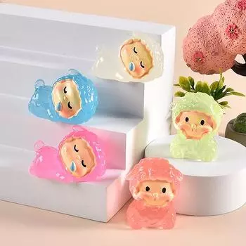 Светящиеся рождественские фигурки маленьких ягнят из смолы для сада, аквариума, кукольного домика Random Color