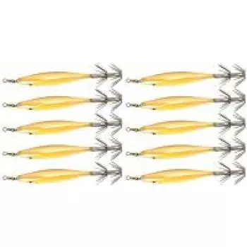 Светящиеся рыболовные приманки для ловли кальмаров с крючком для ловли кальмаров (шампанское) #C