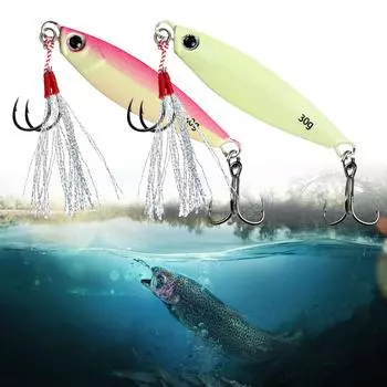 Светящиеся рыболовные приманки Искусственные приманки Рыболовные блесны для ловли на крючок Металлическая блесна для ловли на блесну Простая в использовании 10