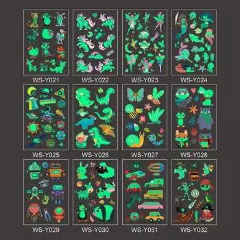 Светящиеся татуировки Временные татуировки Русалка Единорог Детские наклейки для детей Татуировка Татуировка для детей as the picture