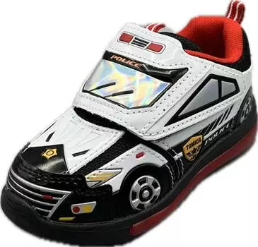 Светящиеся туфли Flash Sneakers Police Rescue Police Car Fire Engine Emergency Vehicle Shiny Glow Boys TO10693 см [Tomica] 16.0 белый