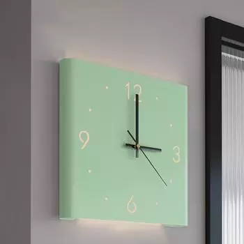 Светящиеся угловые настенные часы Yousheng с полыми цифрами, бесшумная работа, простая установка, работающие от батареек, двухсторонние угловые настенные часы Unilateral