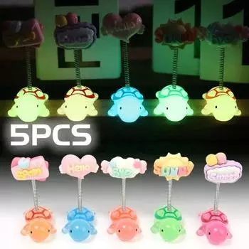 Светящиеся украшения для автомобиля, боковое окно приборной панели автомобиля, мини-черепаха, качающееся украшение, аксессуары, милое животное, качающее головой, украшение