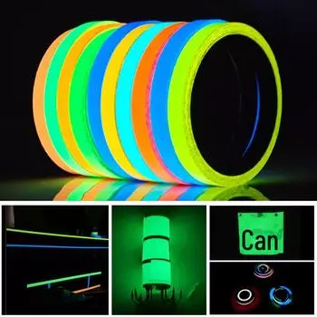 Светящиеся в темноте флуоресцентные противоскользящие наклейки для лестниц, поделок и предупреждающих знаков 1cm wide, 3m long