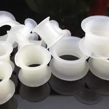 Светящиеся в темноте гибкие силиконовые беруши с телесным туннелем, расширитель, конус от 4 мм до 16 мм 6mm