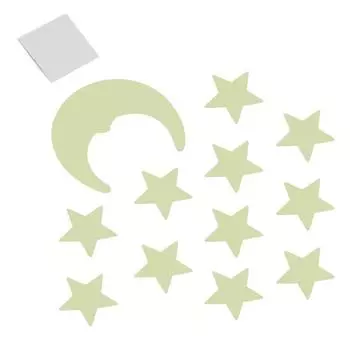 Светящиеся в темноте наклейки на стену, наклейка для детской спальни, домашний декор, цветные звезды, светящиеся флуоресцентные наклейки на стену, наклейка зелёный