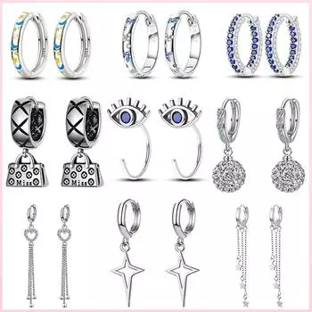 Светящиеся в темноте серьги из стерлингового серебра 925 пробы с длинной бахромой в форме сердца, холодный ветер, ретро-серьги, подходящие для вечеринки, подарка на годовщину белый