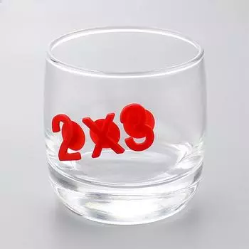 Светящиеся в темноте силиконовые этикетки для винных бокалов с присосками Цифровые этикетки для вина Бокалы для вина Различить наклеенные бар Отель Ночная сцена 14set белый