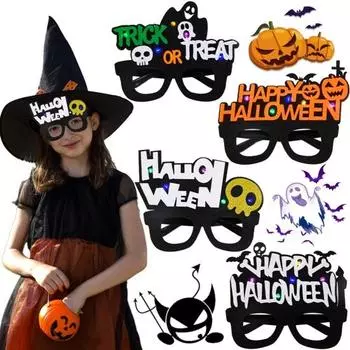 Светящиеся вечерние украшения на Хэллоуин, веселые и праздничные светодиодные очки, универсальные очки на Хэллоуин для детей и взрослых D