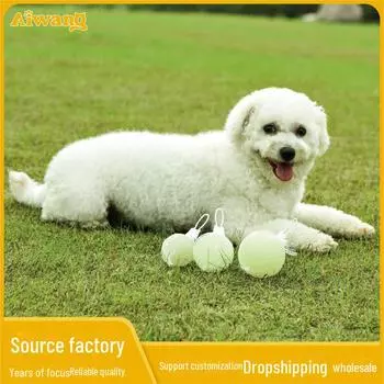 «Светящийся эластичный мяч для игрушек для собак — устойчивая к укусам игрушка для прорезывания зубов у маленьких, средних и больших собак»
