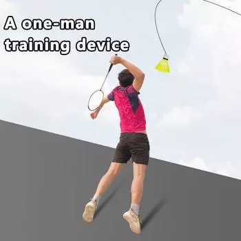 Светящийся бадминтонный тренажер для занятий бадминтоном Профессия Растяжка Бадминтон Тренировочный инструмент Самостоятельное обучение Отскоки волана