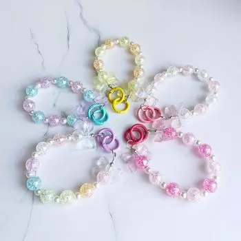 Светящийся бант для мобильного телефона, цепочка с бусинами, простая романтическая сумка для мобильного телефона, ремешок для наушников, сумка-ремешок, кулон унисекс