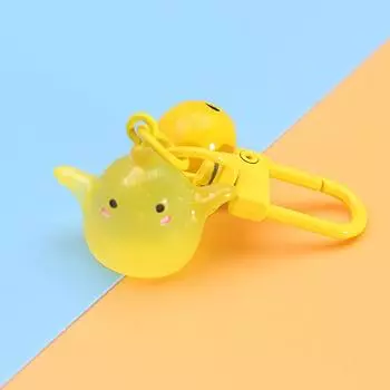 Светящийся брелок с курицей мира, мультяшная кукла с животными, кулон, маленький желтый цыпленок, брелок для ключей, подвески на рюкзак, декор для автомобильной сумки