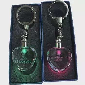 Светящийся брелок в форме персикового сердца и розы - Qixi и подарок на день рождения для девочек