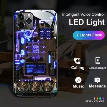 Светящийся чехол для телефона для входящих звонков, вспышка, классный чехол для телефона, подходит для телефонов Apple iphone 15