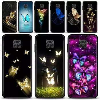 Светящийся чехол для телефона с бабочкой для Xiaomi Redmi Note 11 9 8 10 Pro 9s 8t 7 10pro Max, чехол для Redmi 11 9 9c 9a 8 8a 7 7a For Redmi 7A
