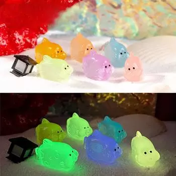Светящийся дисплей мультяшный милый пузырьковый рыбка смоляной дисплей миниатюрный ландшафтный аквариум аквариум декоративное искусство и ремесла аксессуары Luminous bubble fish10pcs светло-фиолетовый