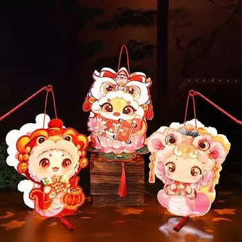 Светящийся фонарь 2025 года Змеи Винтажный новогодний светящийся фонарь Фестиваль фонарей Style 5