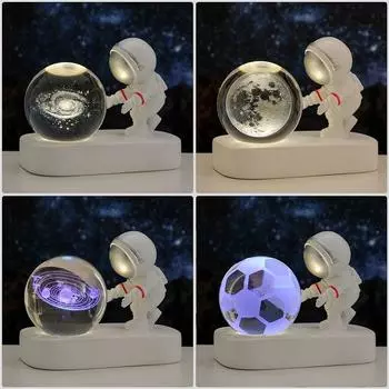 Светящийся хрустальный шар любовь астронавт настольный офисный стол креативный ночник украшение подарок на день рождения украшение подарок A