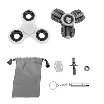 Светящийся кончик пальца гироскоп уменьшает давление вращающийся светодиод светящийся кончик пальца гироскоп игрушка серебристый красный