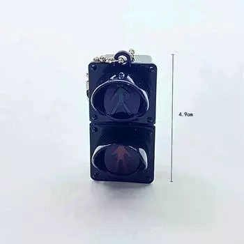 Светящийся красный и зеленый свет брелок для ключей с изображением людей, рюкзак, подвеска, мини, милый пешеходный фонарь, светодиодный светящийся брелок