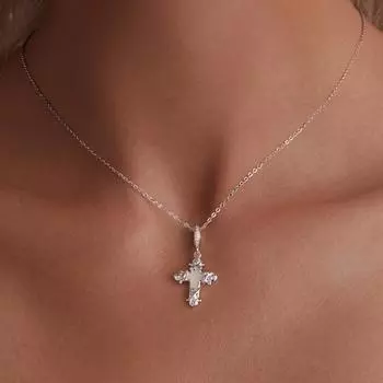 Светящийся крест Diy кулон S925 стерлингового серебра винтажный крест кулон модные ювелирные изделия ожерелья серебряный