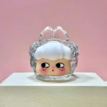 Светящийся кролик-мечта из зыбучих песков, украшение для рабочего стола, украшение для автомобиля белый