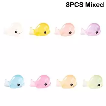 Светящийся маленький дельфин морское животное украшение светящийся кулон микро садовое украшение из смолы пейзаж украшение для аквариума