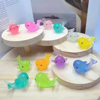 Светящийся маленький кит морской животное украшение мини-подвеска украшение для аквариума ландшафтное ремесло настольное украшение