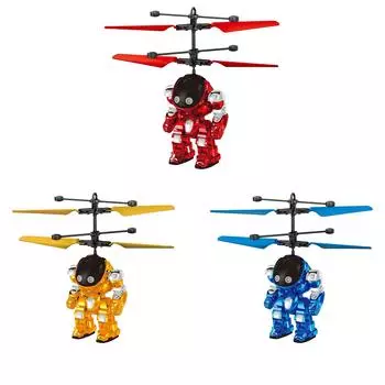 Светящийся механический летательный аппарат с датчиком жестов, летающая игрушка, подходит для детей и взрослых One Size синий