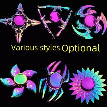 Светящийся металлический гироскоп на палец - крутая, красочная игрушка для декомпрессии для детей и студентов