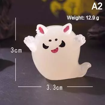 Светящийся милый хеллоуинский кулон с украшением в виде микро-сада, украшения для ландшафта, игрушки из смолы для автомобилей