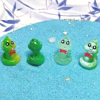 Светящийся мини-змеиный мох Микроландшафт Миниатюрные фигурки змей Сказочные садовые аксессуары Домашний декор Светится в темноте A6