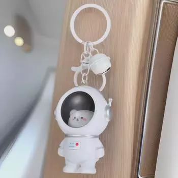 Светящийся ночник-брелок в виде медведя-астронавта - милая кукла-подвеска для школьных сумок