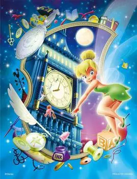 Светящийся пазл из 300 деталей Petit 2 Light Tinker Bell To Night Sky on a Moonlight Night (16,5x21,5см)