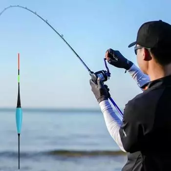 Светящийся поплавок для рыбалки с распознаванием поклевки Изменение цвета Высокая видимость Водонепроницаемый электрический поплавок для дальнего заброса Морская пресноводная рыбалка L A