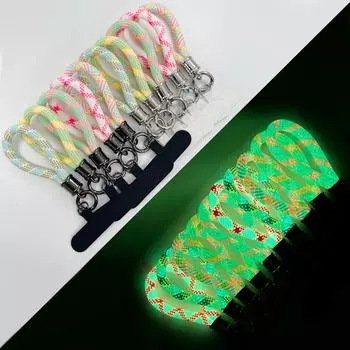 Светящийся шнурок для телефона: Брелок для камеры из нейлона 8 мм красный/белый