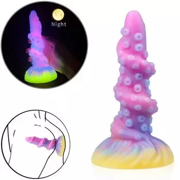 Светящийся силиконовый анальный дилдо, анальная пробка, массажер простаты, стимулятор точки G и клитора, расширитель ануса, взрослые секс-игрушки для женщин и мужчин
