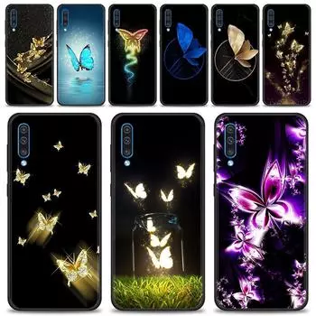 Светящийся силиконовый чехол для телефона с бабочкой для Samsung Galaxy A50 A70 A10 A20e A30 A40 A20s A10s A10e A80 A90 A60 A30s, чехол For Samsung A10e