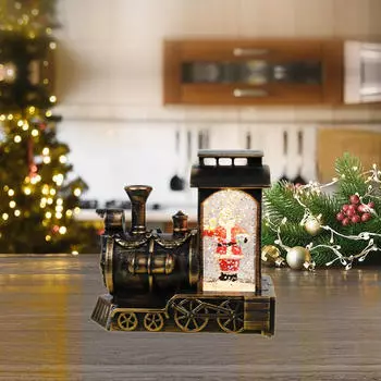 Светящийся снежный шар, фонарь, рождественский шар, миниатюрный поезд, свадебный декоративный подарок, поделки Christmas tree Santa