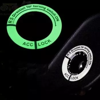 Светящийся светодиод зажигания, новый чехол для переключателя мотоцикла, автомобильное ночное свечение, светоотражающее кольцо для ключей, защитная наклейка красный