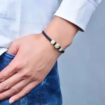 Светящийся в темноте браслет из красной веревки со знаками зодиака ручной работы, светящиеся бусины для мужчин и женщин, браслет для пары, модный подарок Mouse1 красный